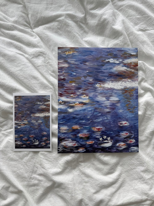 "ode to water lilies" print