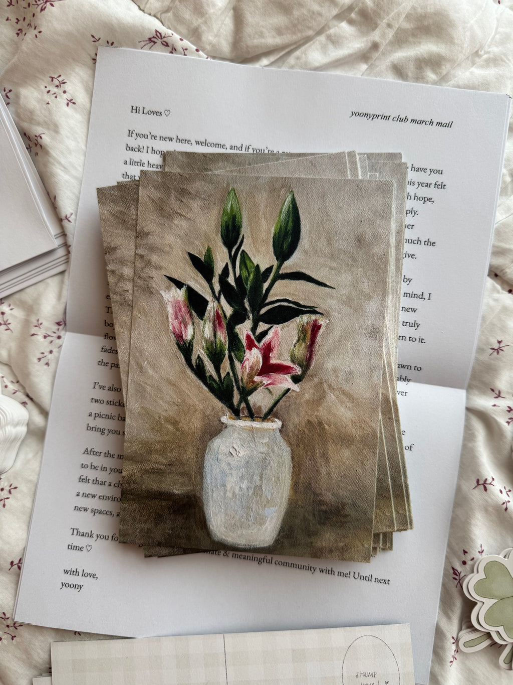 "lilies in bloom" print