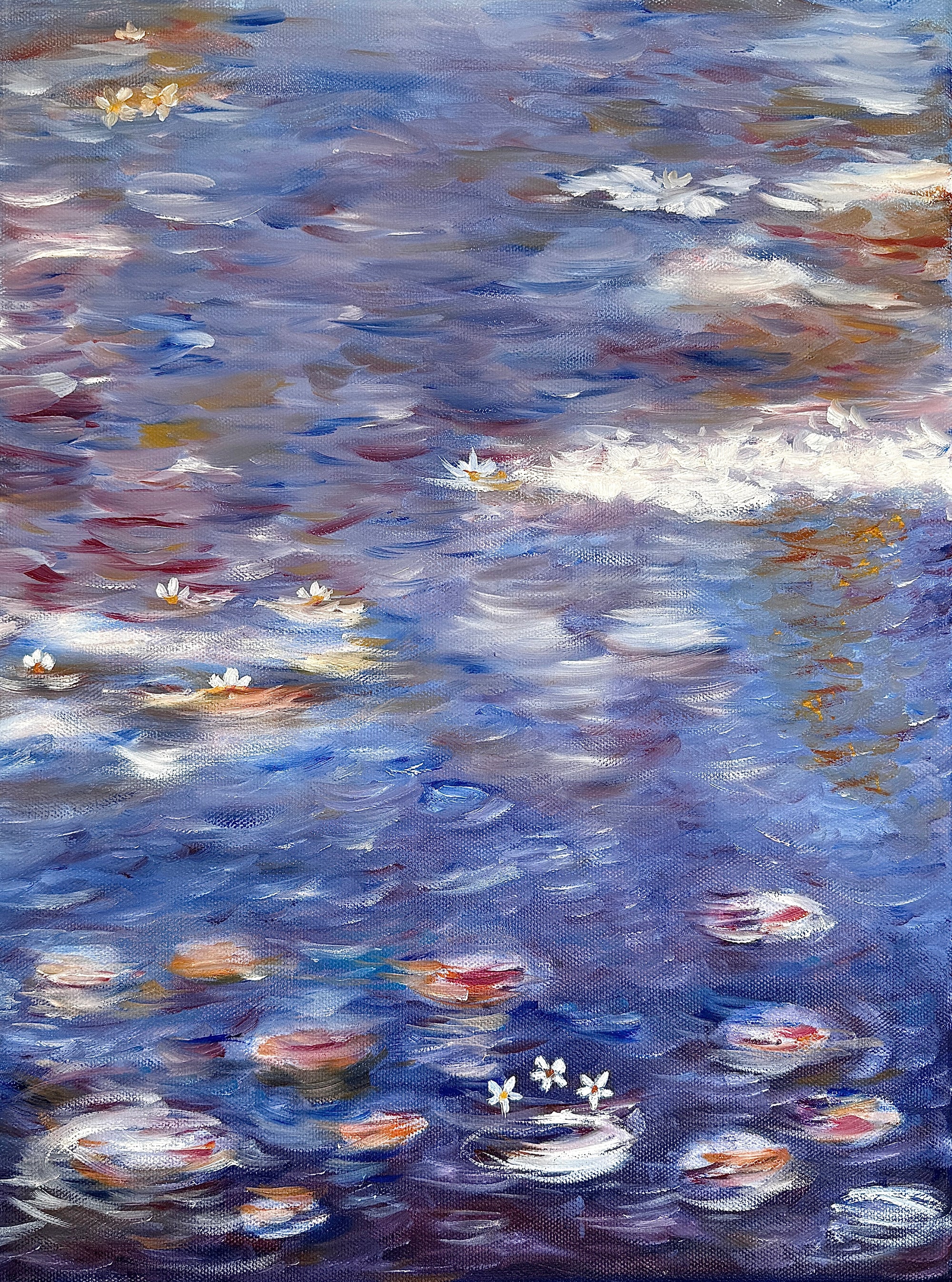 "ode to water lilies" 4x6 print