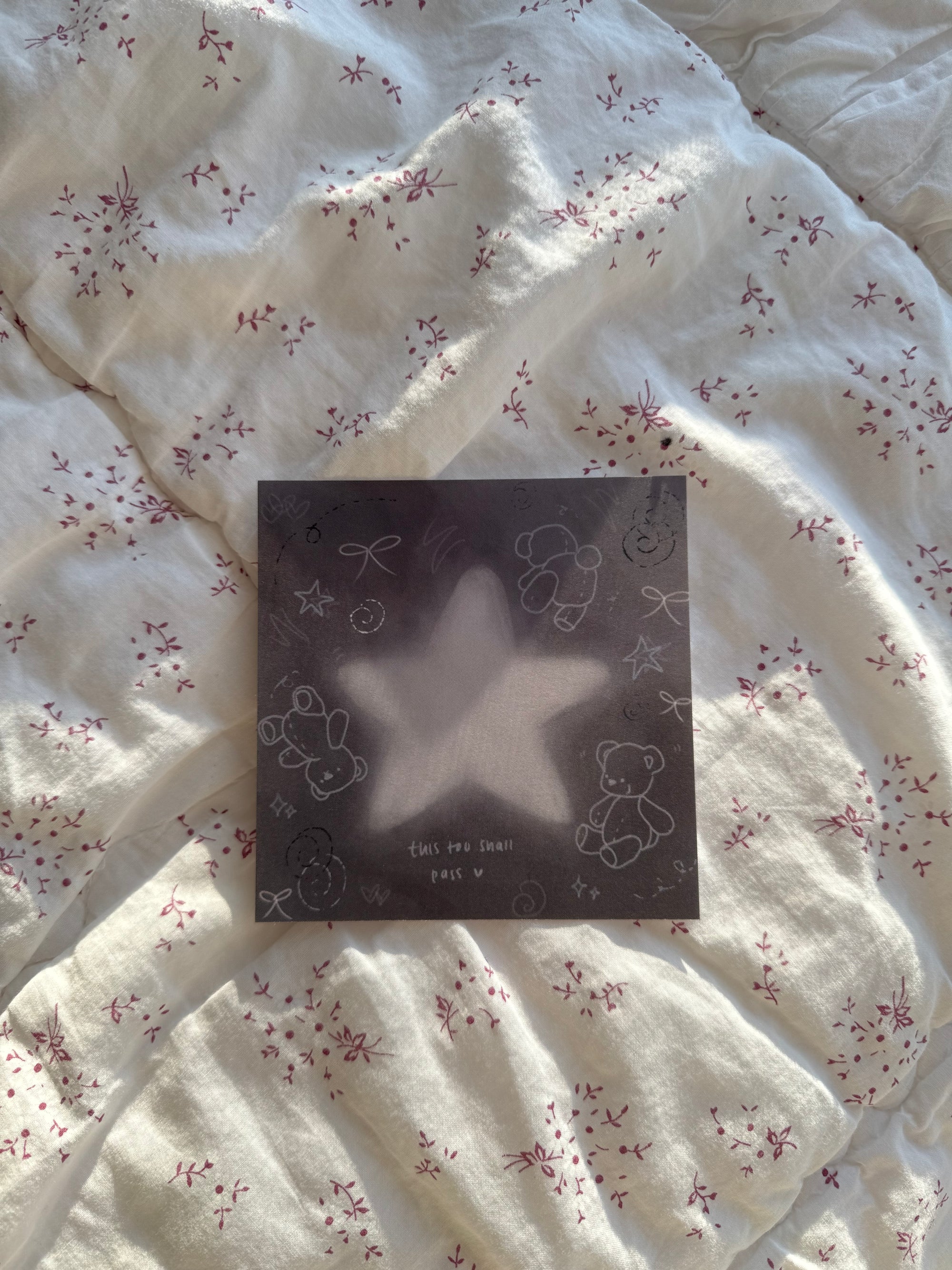 “this too shall pass” star print