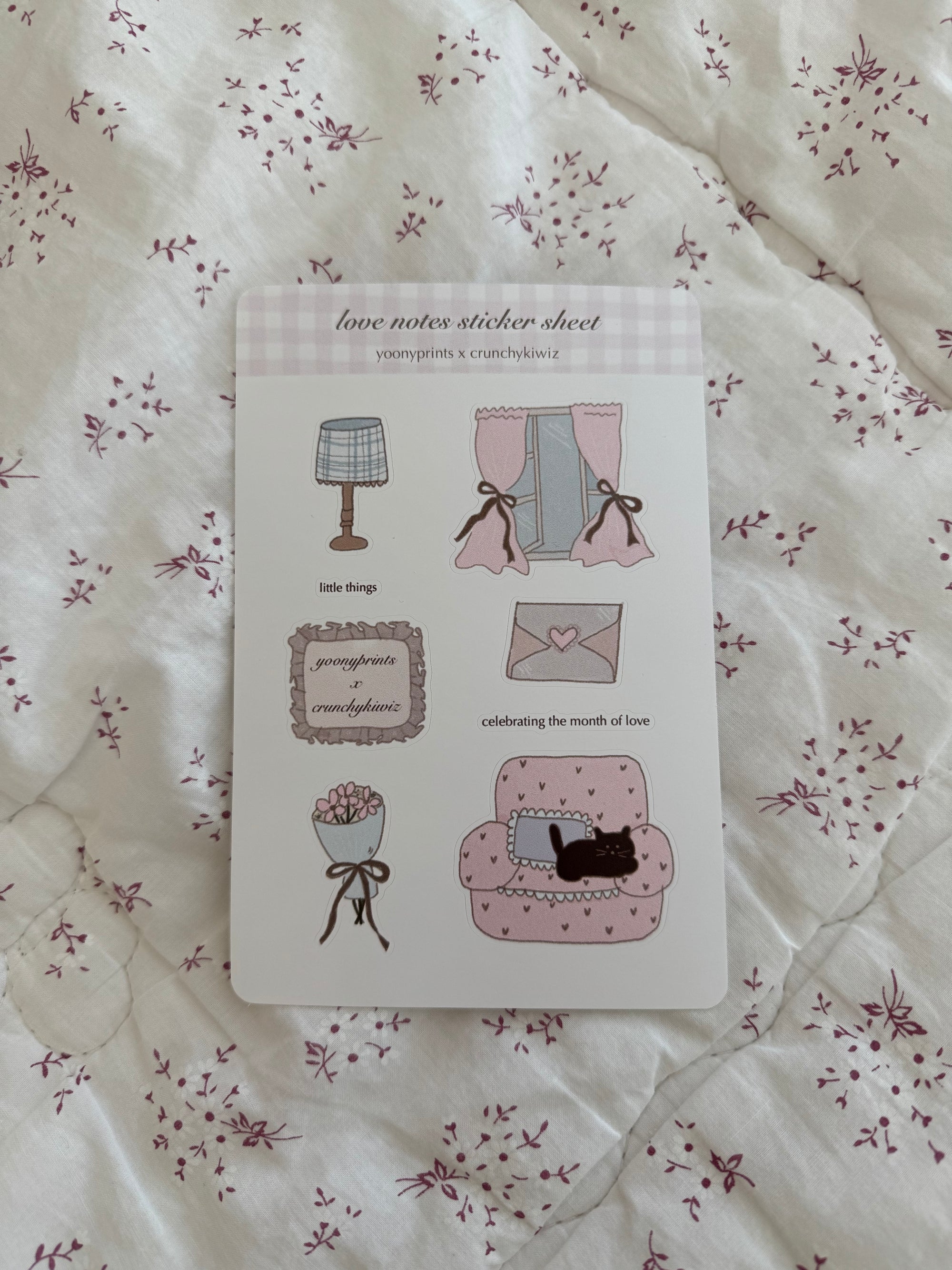 love notes sticker sheet 💌