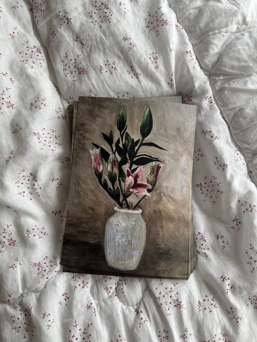"lilies in bloom" print