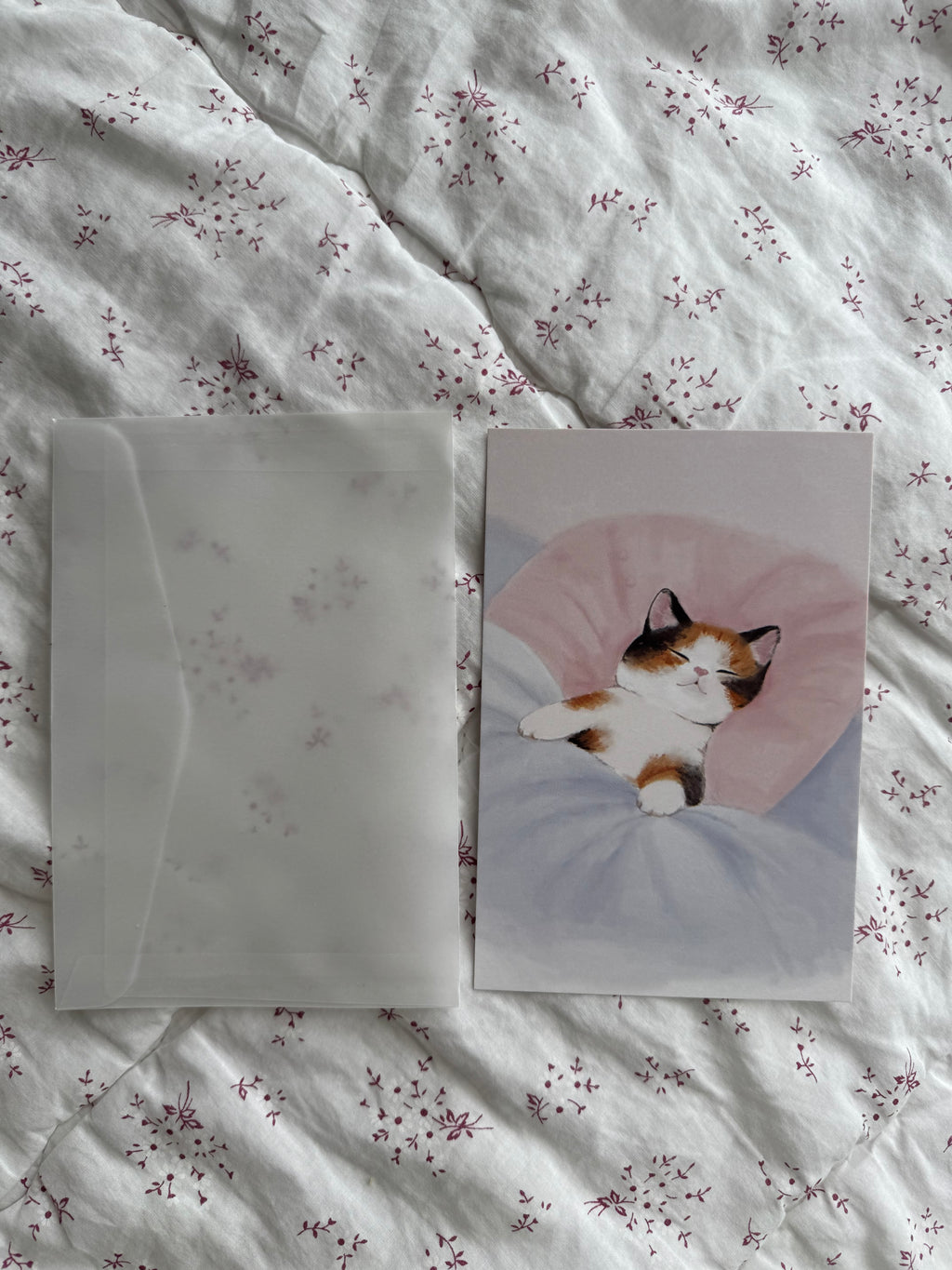 "sleeping kitty" 4x6 print