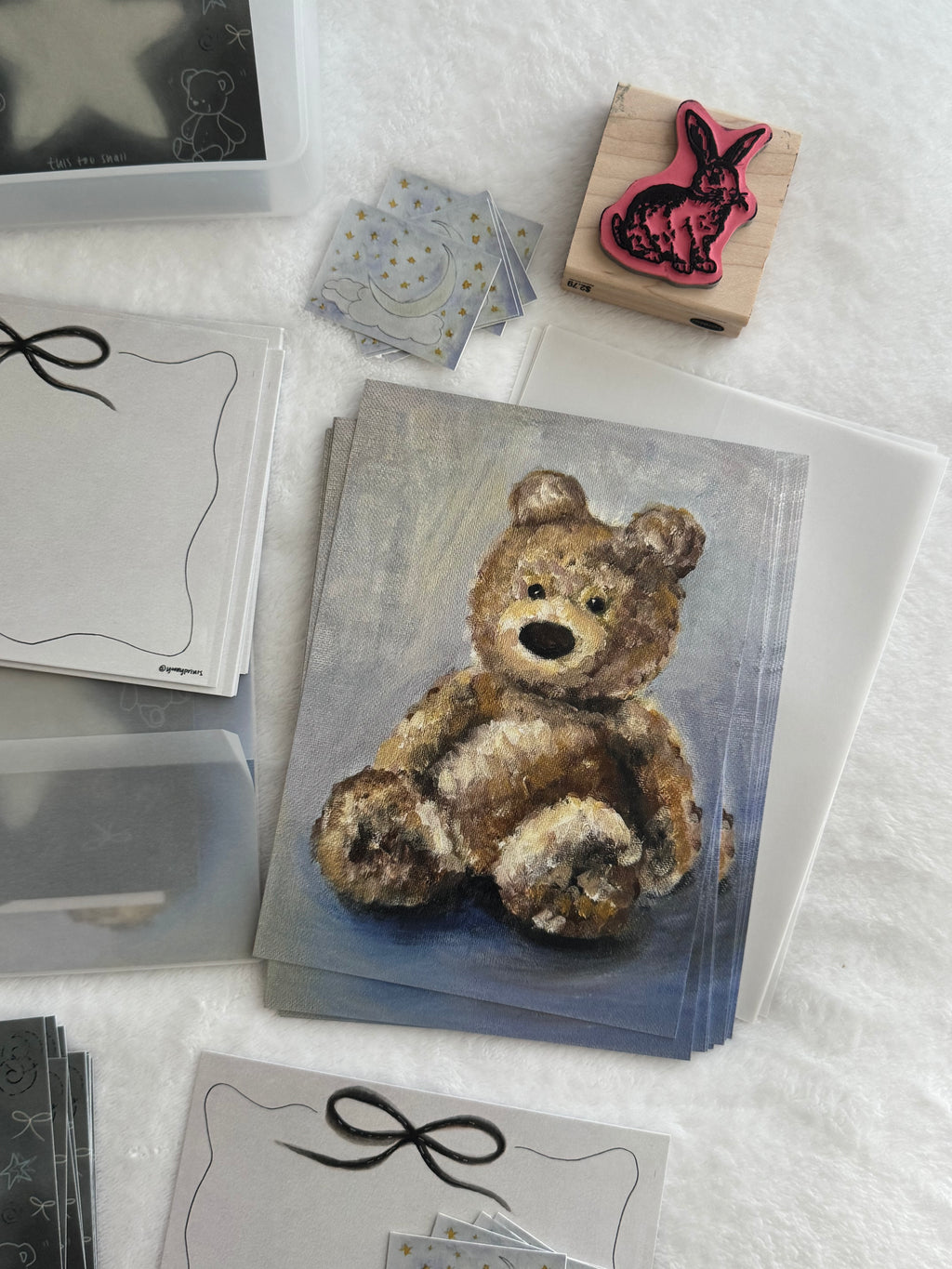 dec teddy bear print