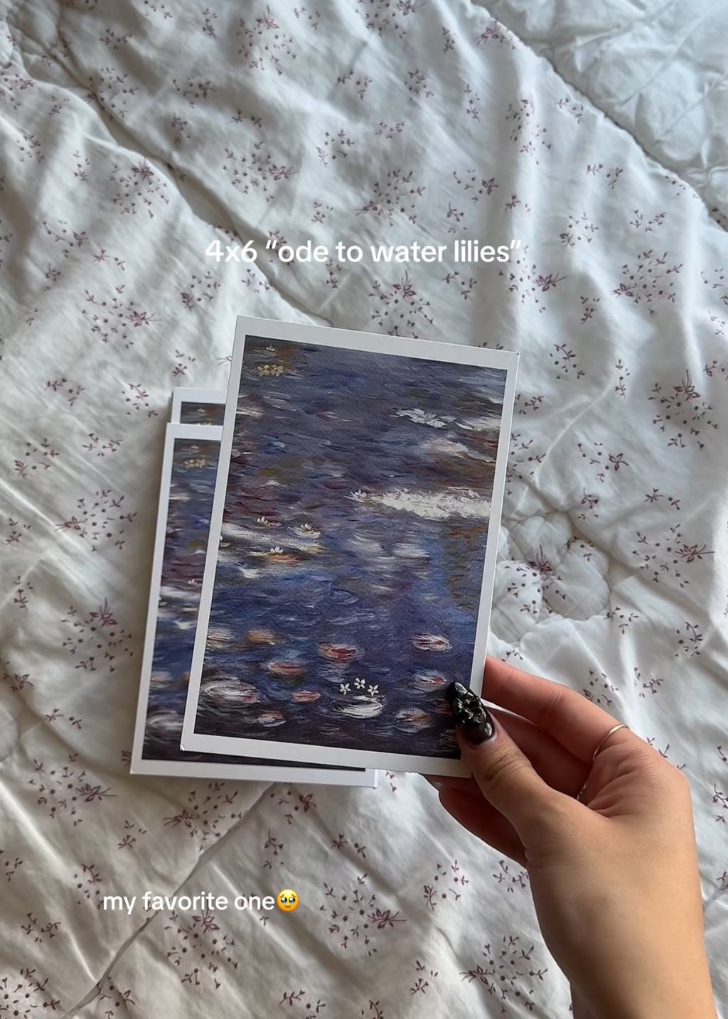 "ode to water lilies" 4x6 print