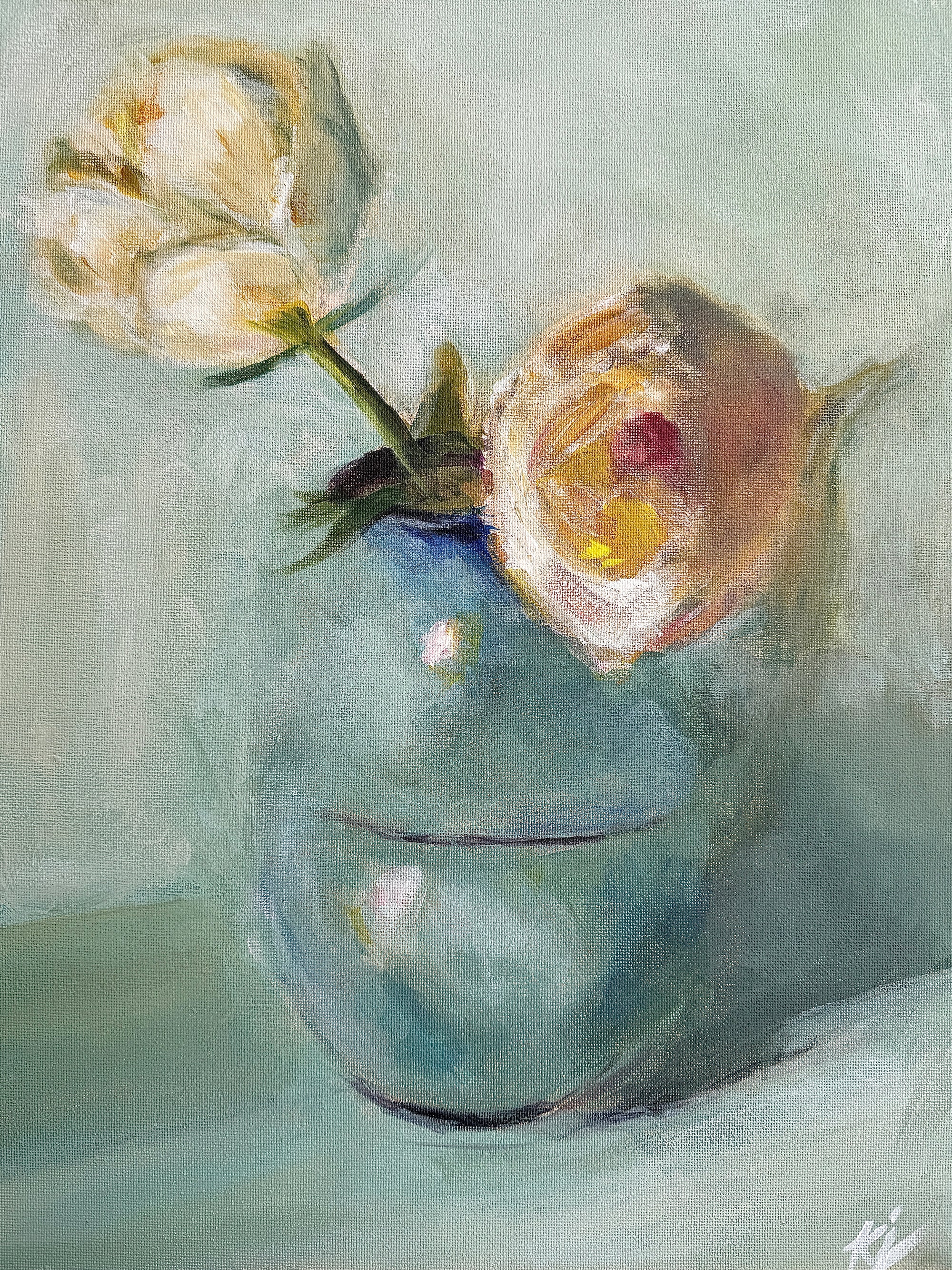 "white roses" 8x10 print