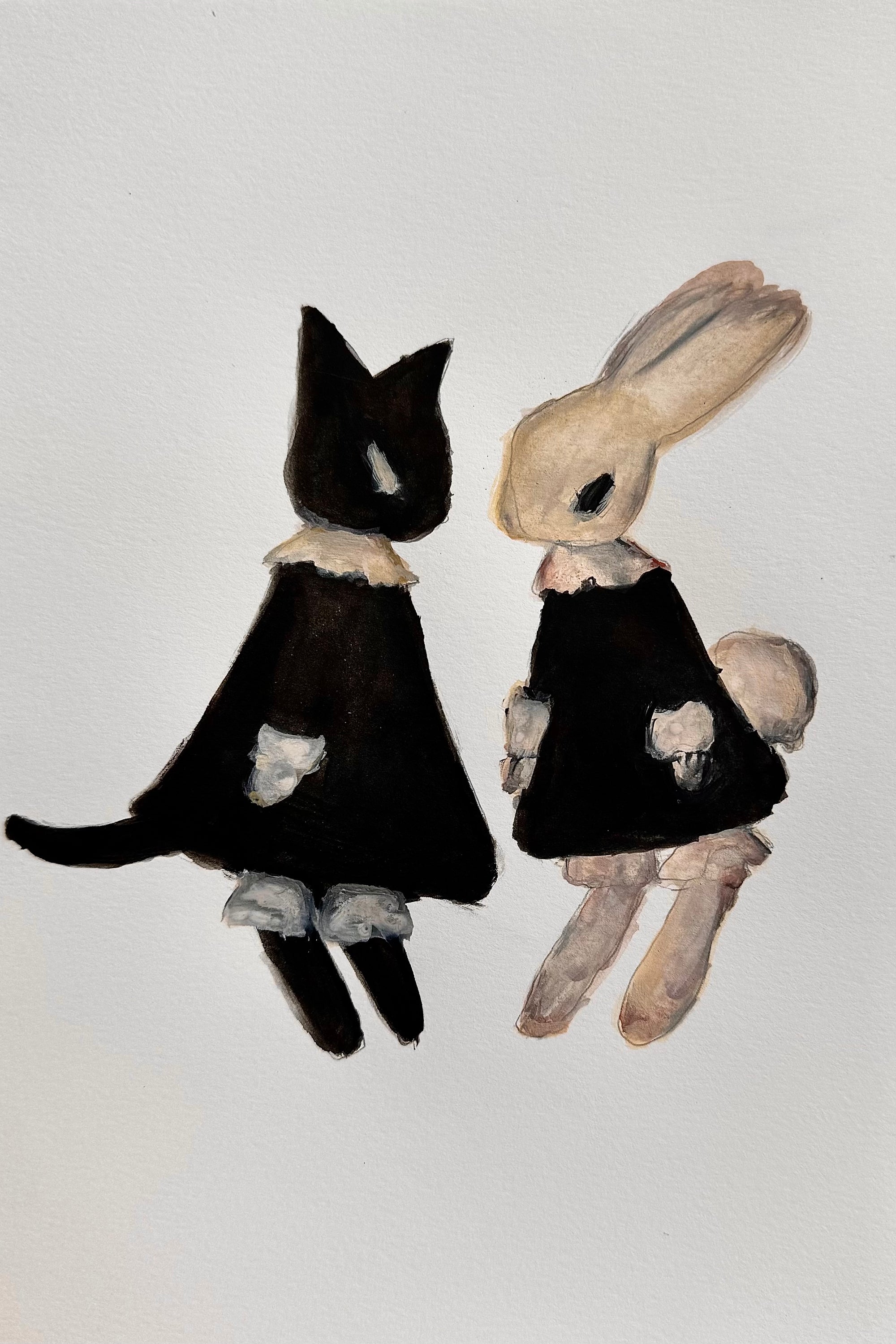 cat & bunny print